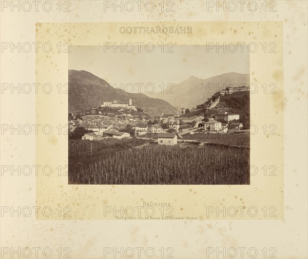 Gotthardbahn Bellinzona; Adolphe Braun & Cie, French, 1876 - 1889, Dornach, France; about 1875–1882; Albumen silver print