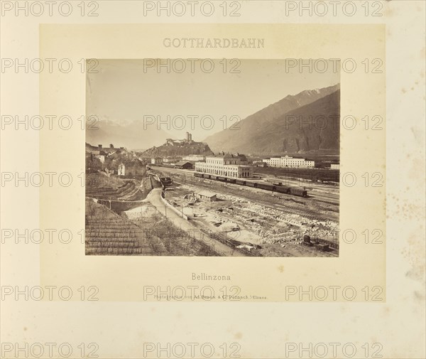 Gotthardbahn Bellinzona; Adolphe Braun & Cie, French, 1876 - 1889, Dornach, France; about 1875–1882; Albumen silver print