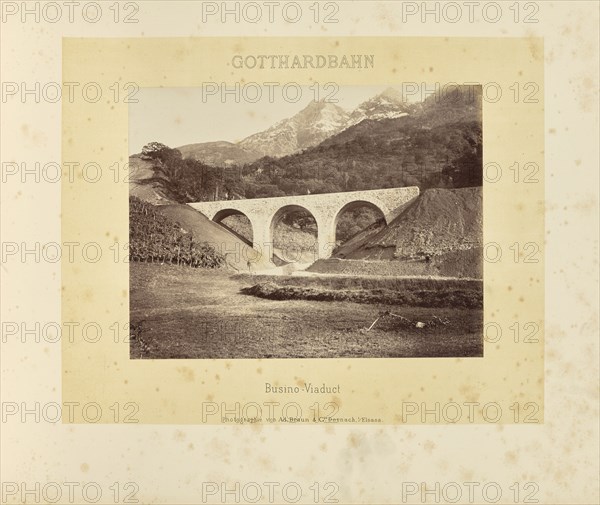 Gotthardbahn Busino-Viaduct; Adolphe Braun & Cie, French, 1876 - 1889, Dornach, France; about 1875–1882; Albumen silver print