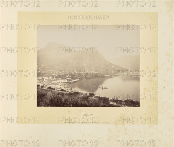 Gotthardbahn Lugano; Adolphe Braun & Cie, French, 1876 - 1889, Dornach, France; about 1875–1882; Albumen silver print