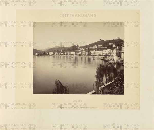 Gotthardbahn Lugano; Adolphe Braun & Cie, French, 1876 - 1889, Dornach, France; about 1875–1882; Albumen silver print