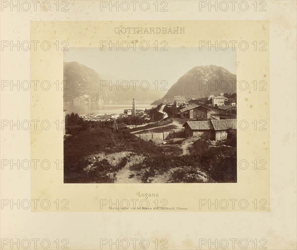 Gotthardbahn Lugano; Adolphe Braun & Cie, French, 1876 - 1889, Dornach, France; about 1875–1882; Albumen silver print