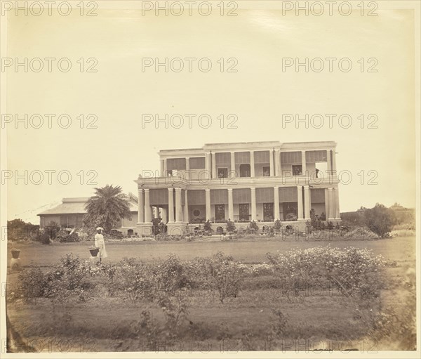 Colonial Residence, India; India; about 1863 - 1887; Albumen silver print