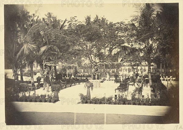 Outdoor Lounge, India; India; about 1863 - 1887; Albumen silver print