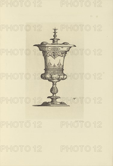 Design by Virgil Solis; Édouard Baldus, French, born Germany, 1813 - 1889, Paris, France; 1866; Heliogravure; 24.1 × 14.7 cm