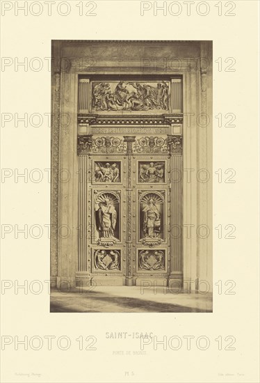 Saint Isaac, Porte de bronze; Pierre-Ambrose Richebourg, French, 1830 - 1876, Paris, France; 1859; Albumen silver print