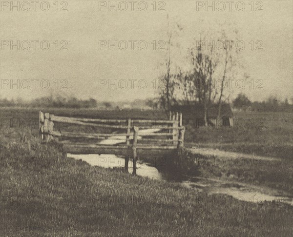 Where Winds the Dike. Norfolk; Peter Henry Emerson, British, born Cuba, 1856 - 1936, London, England; 1888; Photogravure