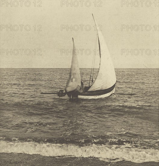 A Suffolk Shrimper Going Off; Peter Henry Emerson, British, born Cuba, 1856 - 1936, London, England; 1888; Photogravure
