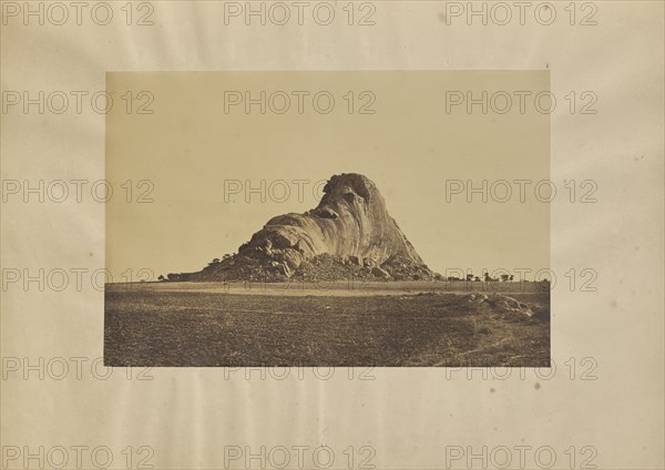 Between Chittumputty and Teramboor. Elephant Rock End View; Capt. Linnaeus Tripe, English, 1822 - 1902, Madura, India; 1858