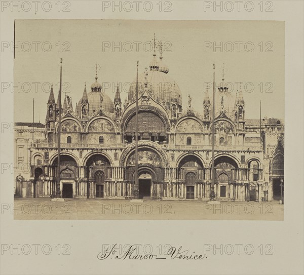 St. Marco - Venice; Attributed to Antonio Perini, Italian, 1830 - 1879, Venice, Italy; about 1855; Albumen silver print