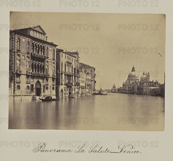 Panorama La Salute - Venice; Attributed to Antonio Perini, Italian, 1830 - 1879, Venice, Italy; about 1855; Albumen silver