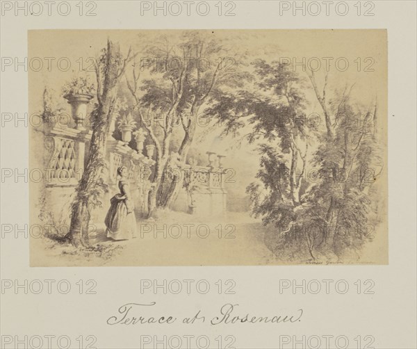 Terrace at Rosenau; 1865; Albumen silver print