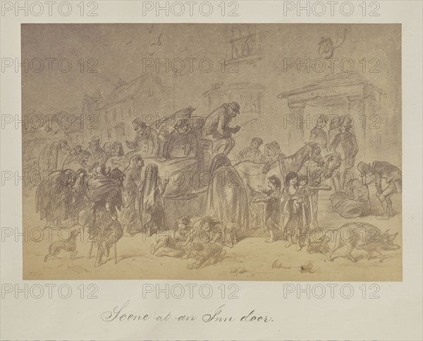 Sketches in Ireland by Phiz. Scene at an Inn door; about 1865; Albumen silver print