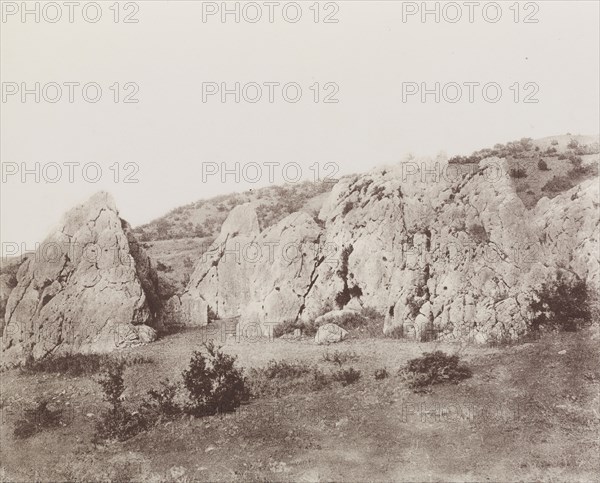 Cappadoce. Pterium-, Boghaz-Keuï). Vue générale des Rochers de Iasili-Kaïa; Jules Delbet, French, active 1860s, Rose-Joseph
