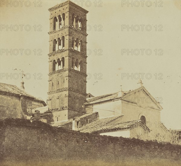 Campanile of S. Pudentiana, Rome; Mrs. Jane St. John, British, 1803 - 1882, Rome, Italy; 1856 - 1859; Albumen silver print