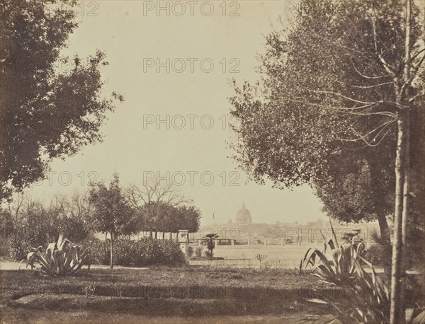 St Peters from the Pincian, Rome; Mrs. Jane St. John, British, 1803 - 1882, Rome, Italy; 1856 - 1859; Albumen silver print