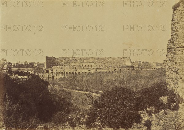 Colosseum from the Palace of Caesars, Rome; Mrs. Jane St. John, British, 1803 - 1882, Rome, Italy; 1856 - 1859; Albumen silver