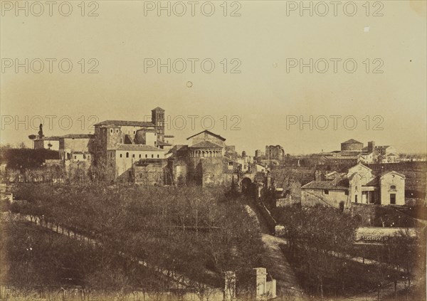 Church of St Giovanni e Paolo from the Palace of the Caesars, Rome; Mrs. Jane St. John, British, 1803 - 1882, Rome, Italy; 1856