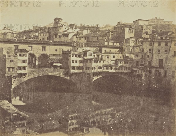 Florence, from our Window, Ponte Vecchio; Mrs. Jane St. John, British, 1803 - 1882, Florence, Italy; 1856 - 1859; Albumen