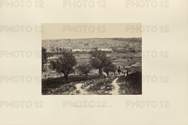 Jerusalem, from the Mount of Olives; Francis Frith, English, 1822 - 1898, Jerusalem; 1858; Albumen silver print