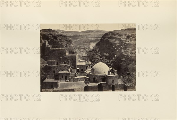 Convent of Mar-Saba; Francis Frith, English, 1822 - 1898, Palestine; 1858; Albumen silver print