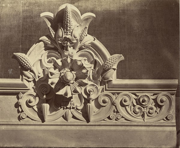 Chéneau des facades latérales; Louis-Émile Durandelle, French, 1839 - 1917, Paris, France; about 1875; Albumen silver print