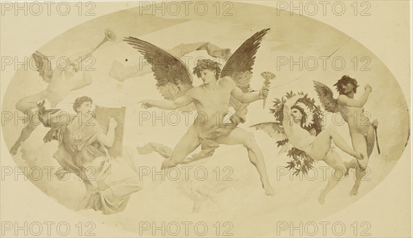 Plafond: Le Zodiaque; Louis-Émile Durandelle, French, 1839 - 1917, Paris, France; about 1875; Albumen silver print