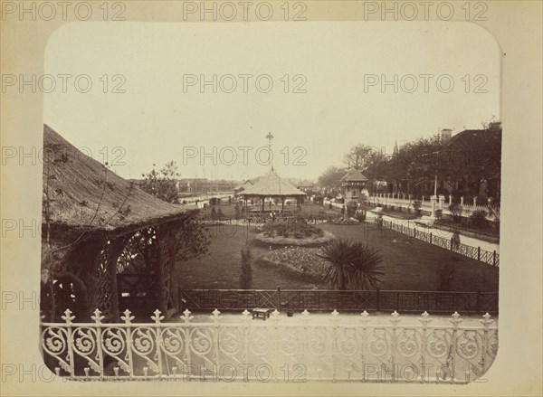 Public Gardens, Shanghai; Attributed to John Thomson, Scottish, 1837 - 1921, Shanghai, Kiangsu, China; 1870s - 1890s; Albumen