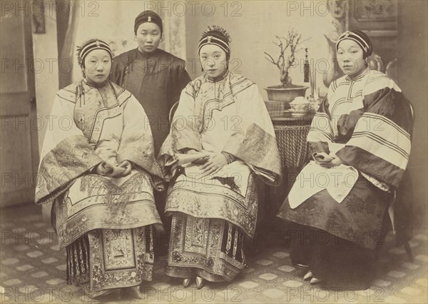 Chinese Women; Attributed to John Thomson, Scottish, 1837 - 1921, China; 1870s - 1890s; Albumen silver print
