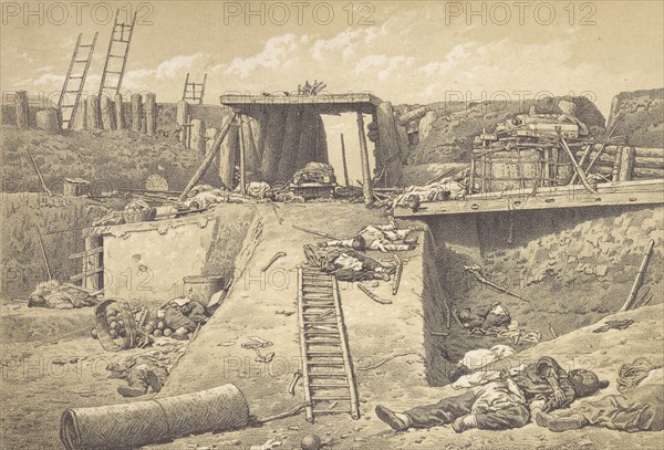 Interior of North Fort Taku, at the Angle Where the British Troops Entered; Felice Beato, 1832 - 1909