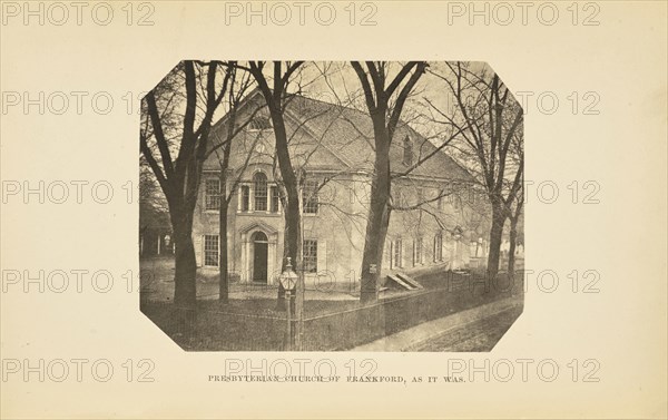 Presbyterian Church of Frankford, as it was; American Photo-Relief Printing Company, American, active 1870s - 1880s