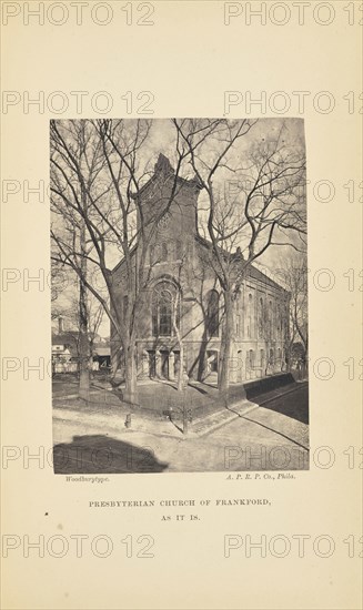 Presbyterian Church of Frankford, as it is; American Photo-Relief Printing Company, American, active 1870s - 1880s