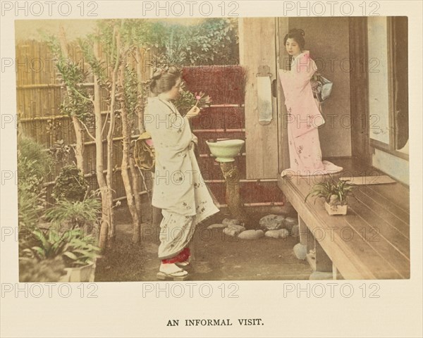 An Informal Visit; Kazumasa Ogawa, Japanese, 1860 - 1929, 1897; Hand-colored Albumen silver print