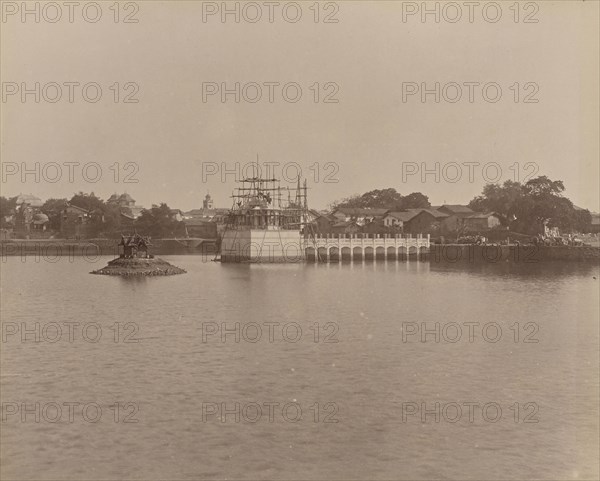 Chatri in Gangaajellia Tank; India; 1886 - 1889; Albumen silver print