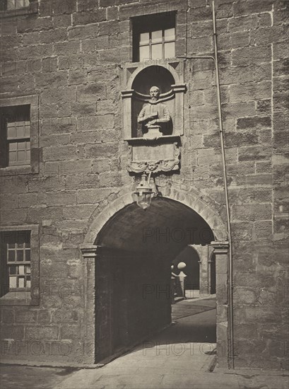 Archway In Inner Court, looking towards the Outer Court, with Zachary Boyd's Bust; Thomas Annan, Scottish,1829 - 1887, Glasgow