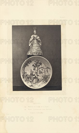 Bottle and plate; William Chaffers, British, active 1870s, London, England; 1872; Woodburytype; 11.7 × 8.8 cm