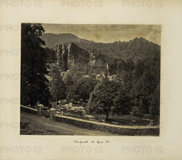 Churchyard at Nynee Tal; Attributed to John Edward Saché, Prussian or British, born Prussia, 1824 - 1882, Naini TÄl