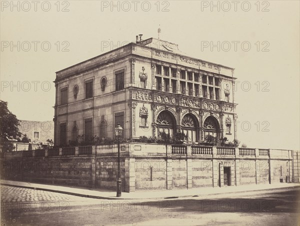 Maison de François I, No. 67, Édouard Baldus, French, born Germany, 1813 - 1889, Paris, France; 1860s; Albumen silver print