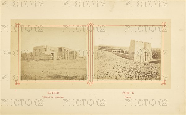 Temple de Kournah; Félix Bonfils, French, 1831 - 1885, Alais, France; about 1878; Albumen silver print
