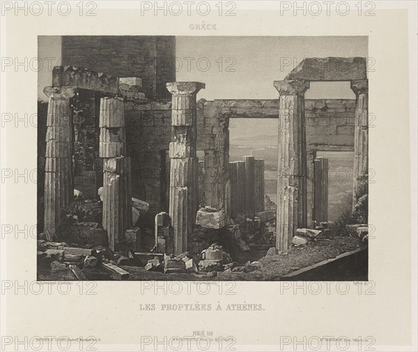 Grece. Les Propylées à Athènes; Nöel-Marie-Paymal Lerebours, French, 1807 - 1873, Paris, France; daguerreotype 1839; print 1842