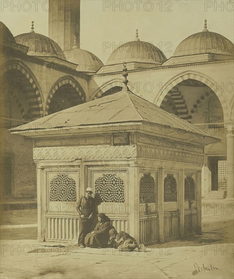 Fountain in the Court of the Sulimanijeh; James Robertson, English, 1813 - 1888, London, England; 1853; Salted paper print; 28.