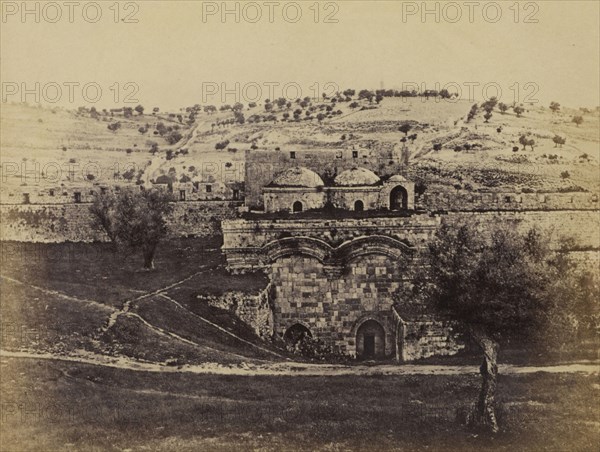 Jerusalem, The Mount of Olives from the Mosk of the Dome of the Rock; Francis Bedford, English, 1815,1816 - 1894, London