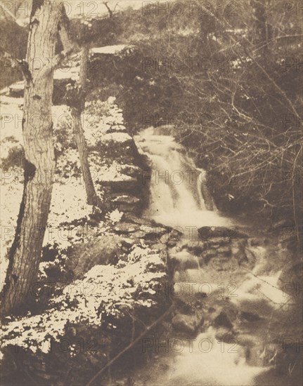 Winter Landscape with Waterfall and Stream; French, Louis Désiré Blanquart-Evrard, French, 1802 - 1872, Lille, France; 1853