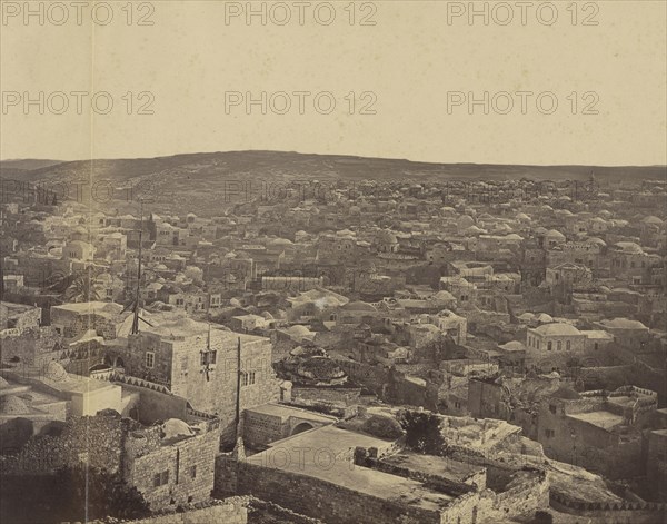 Panorama of Jerusalem; Othon Von Ostheim, Austrian, active about 1850 - early 1860s, Europe; about 1862; Albumen silver print