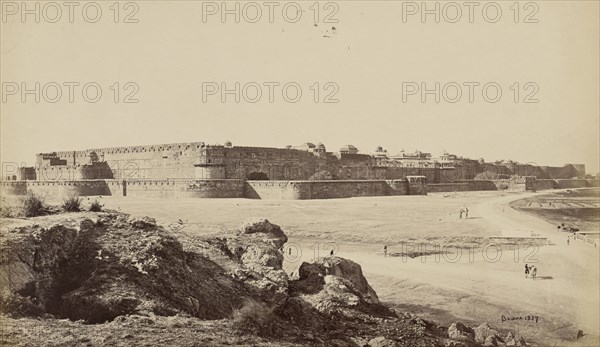 The Fort, Agra; Samuel Bourne, English, 1834 - 1912, Agra, India; 1866; Albumen silver print