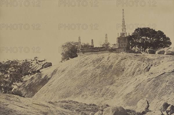 Secunder Malay. Tomb of Peer Secunder, on Top of the Hill; Capt. Linnaeus Tripe, English, 1822 - 1902, Madura, India; 1858