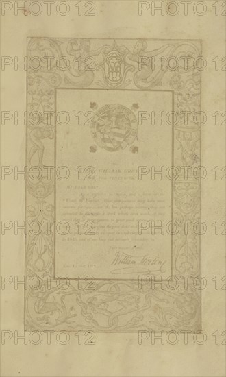 Presentation Page; Nikolaas Henneman, British, 1813 - 1893, London, England; 1847; Salted paper print; 13.6 × 8.2 cm