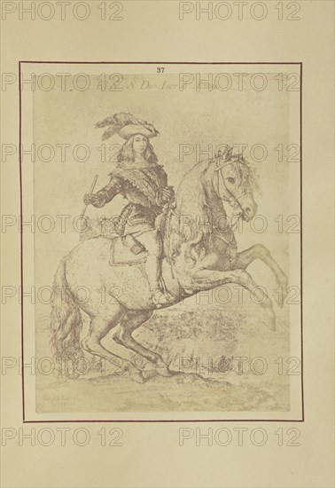 Etching of Don Juan of Austria; Nikolaas Henneman, British, 1813 - 1893, London, England; 1847; Salted paper print