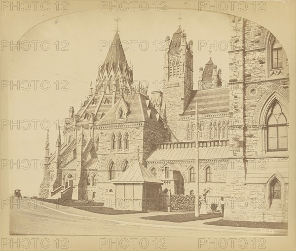 Ottawa, Palais du Parlement, la bibliotheque; Ottawa, Canada; 1860s - 1880s; Albumen silver print