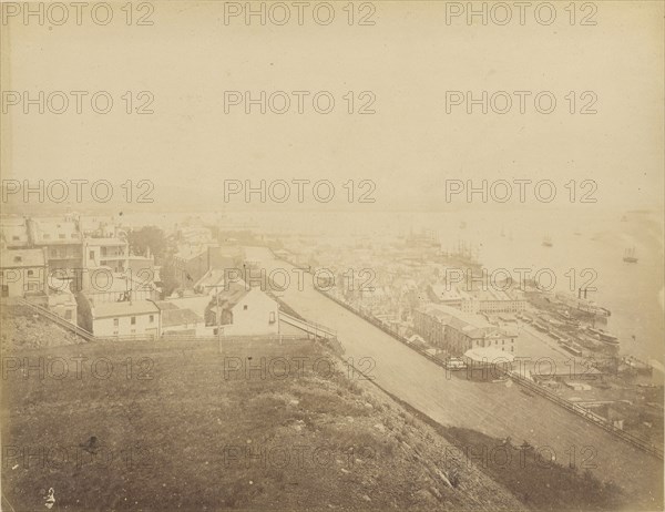 Quebec, Vue generale de la terrasse prise de la citadelle; Quebec, Canada; 1860s - 1880s; Albumen silver print